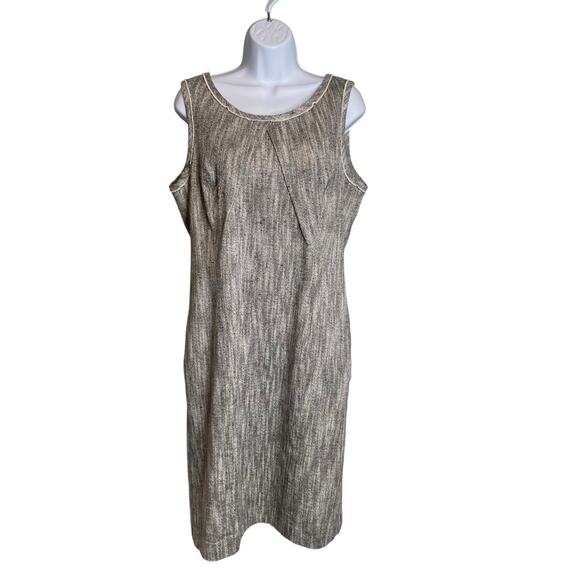 Talbots Women's Gray Tweed Sleeveless Sheath Dress Size 12 Old Money - Picture 1 of 10